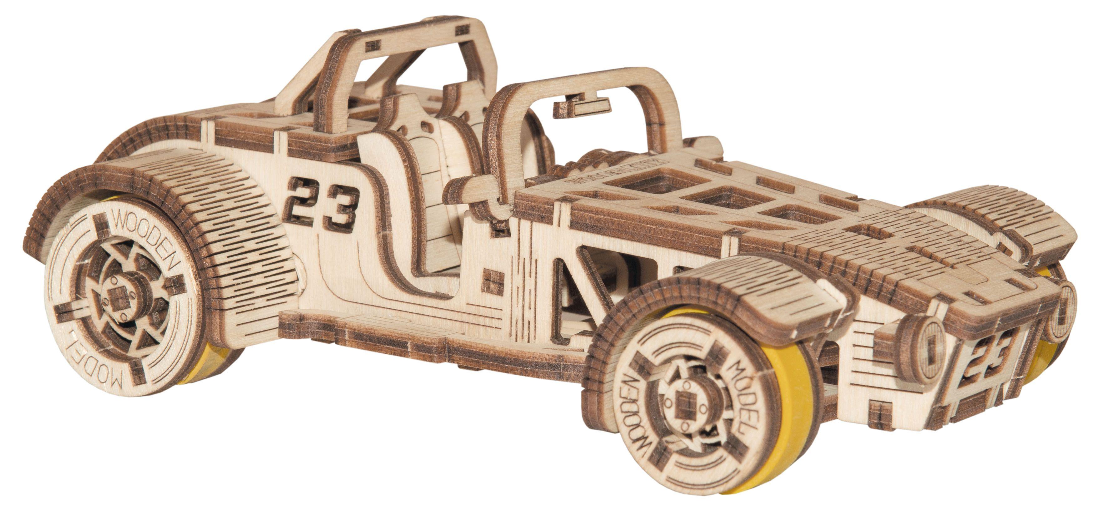 Wooden 3D Puzzle - Car Roadster