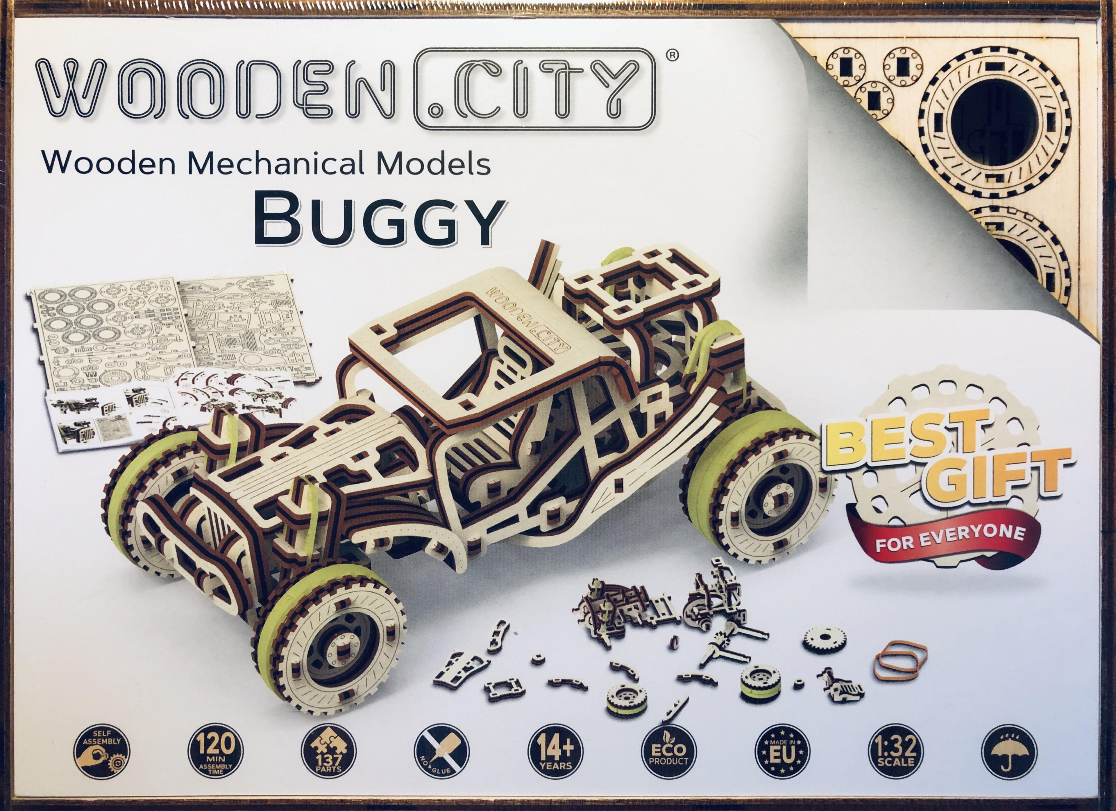 Drewniane Puzzle 3D – Samochód Buggy