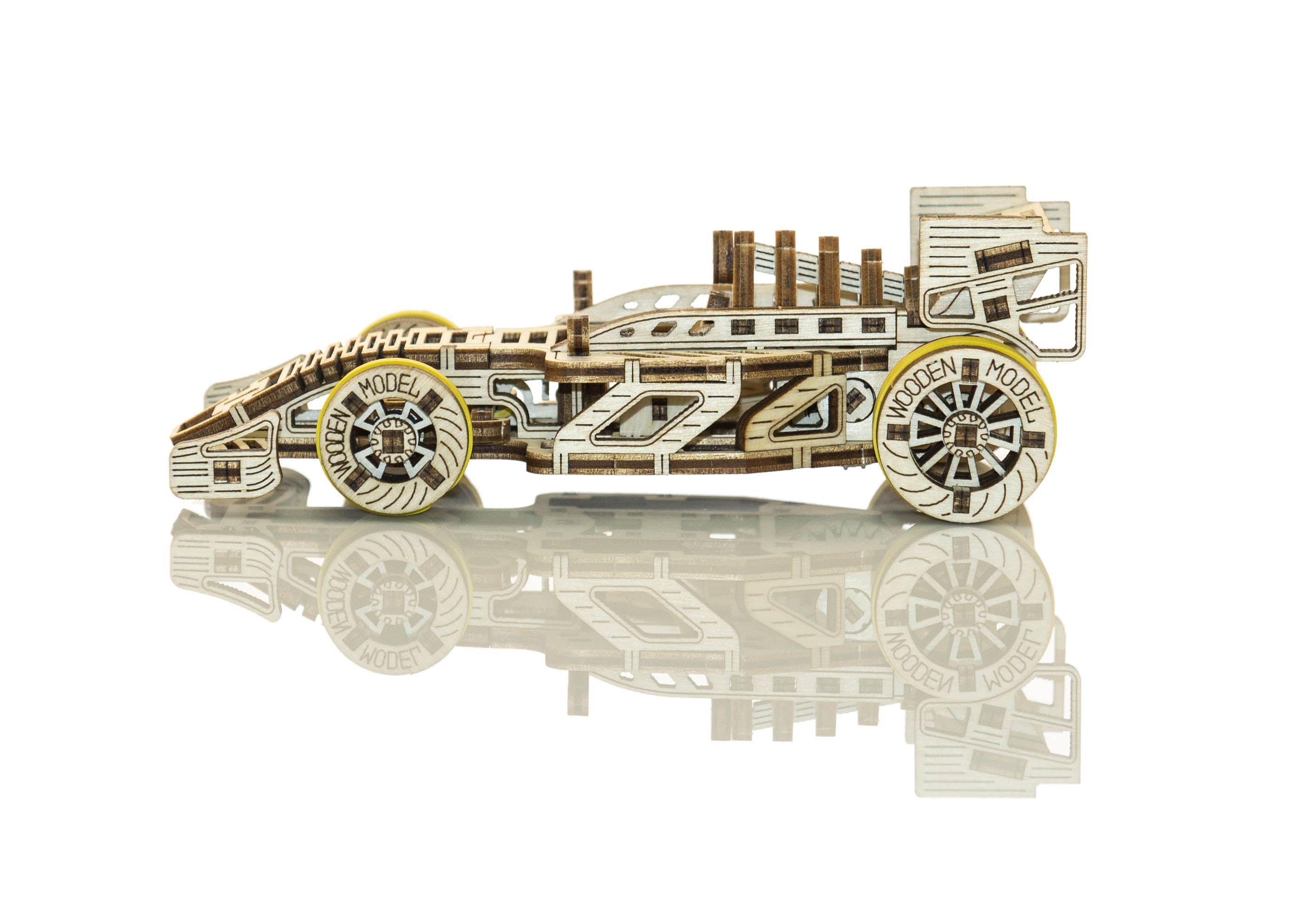 Wooden 3D Puzzle - Car Bolid