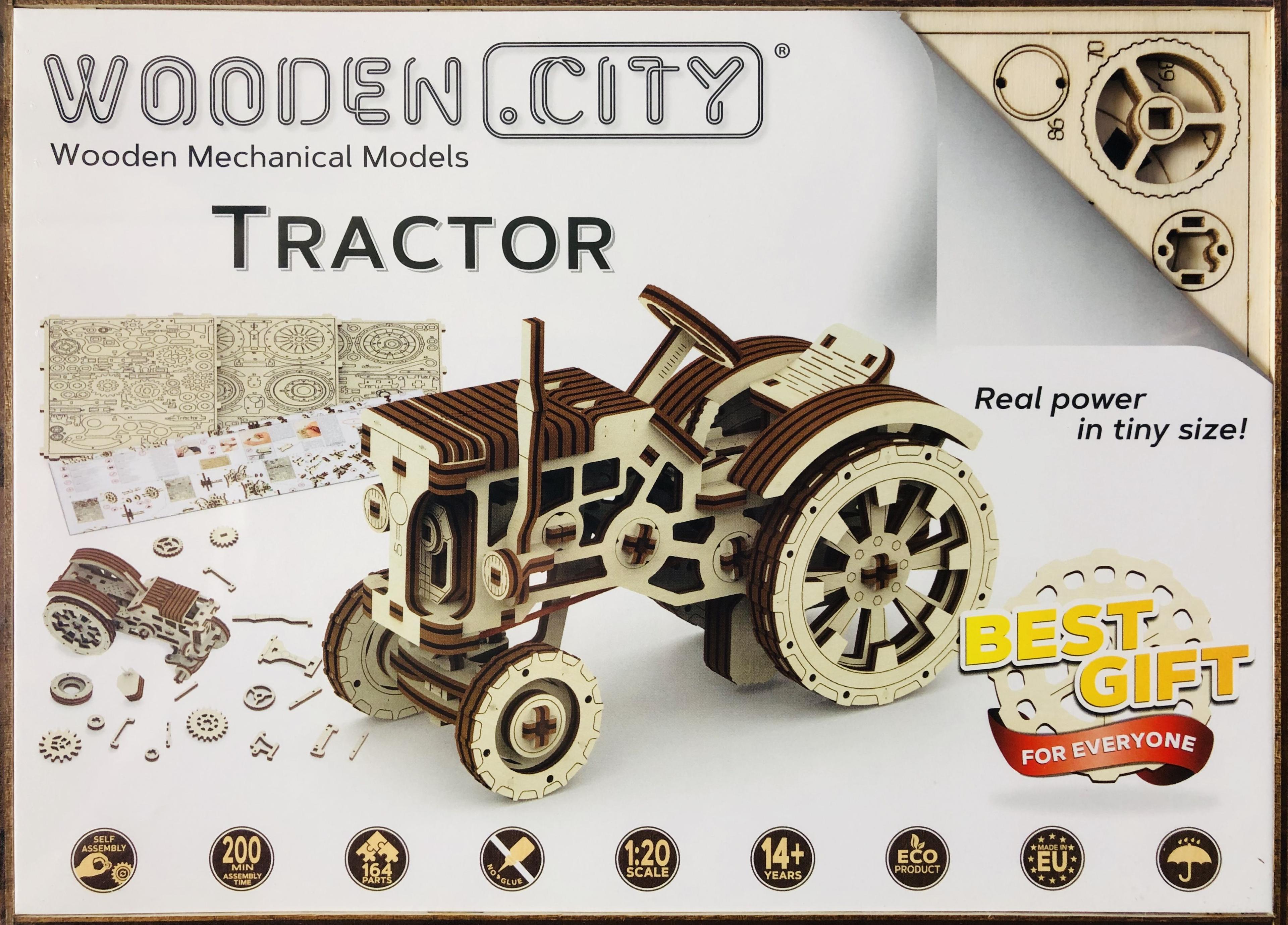 Drewniane Puzzle 3D – Traktor