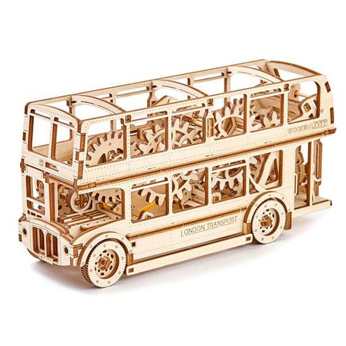 Wooden 3D Puzzle - London Bus