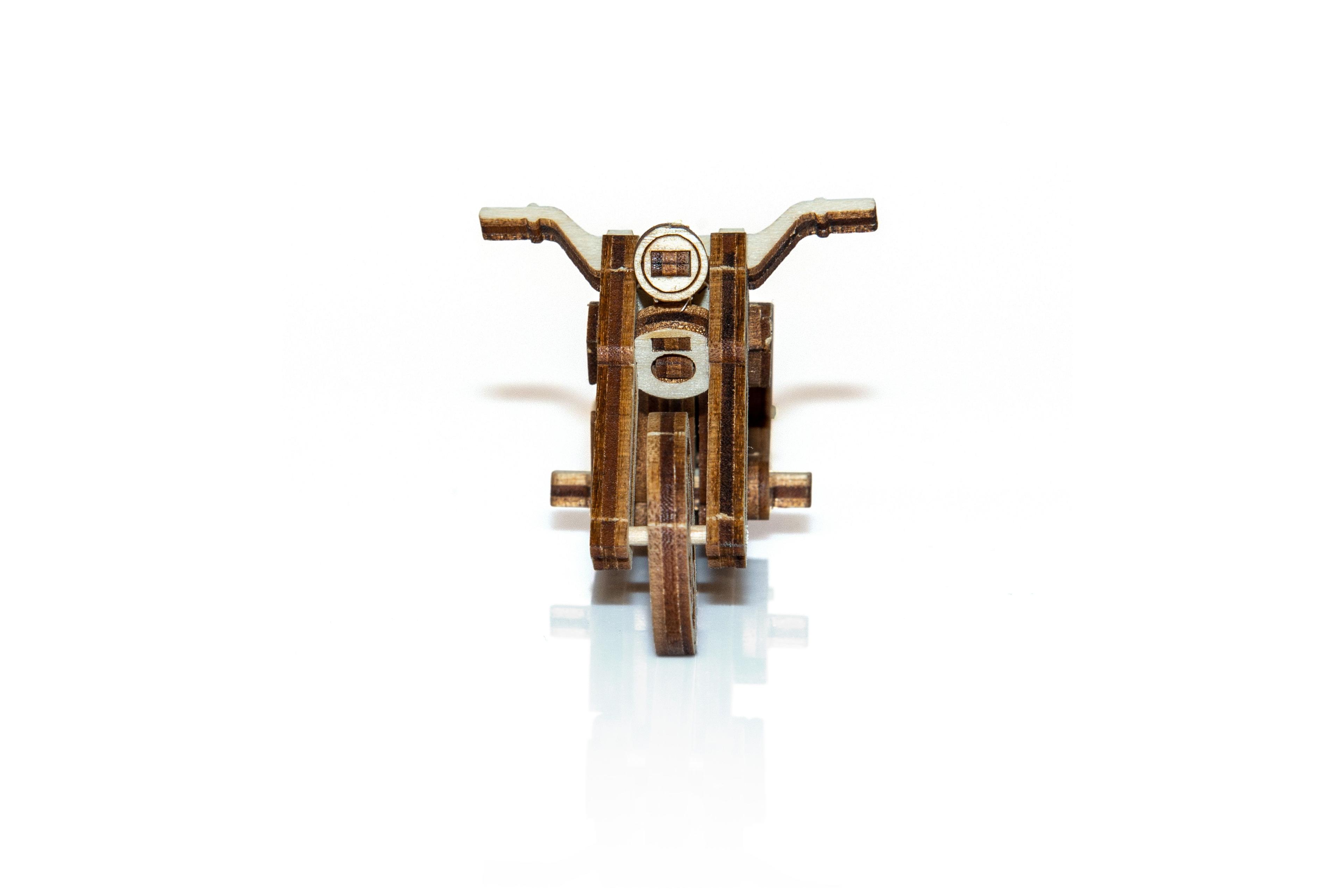 Wooden 3D Puzzle - Chopper Motorcycle