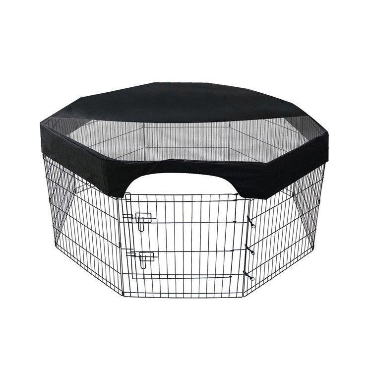 Sun visor for the playpen, 8-element dog run - black, size 61cm