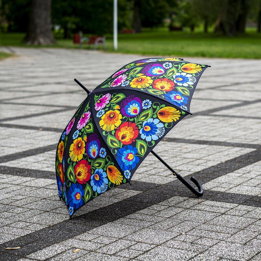 Large umbrella FOLKSTAR Łowicki black