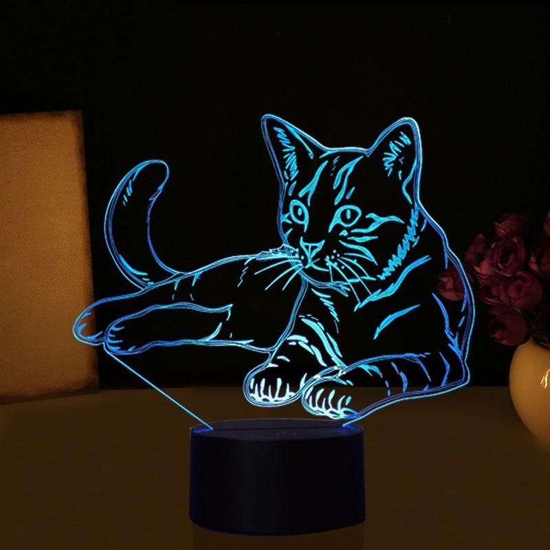 Lampka nocna 3D LED "Kot" Hologram