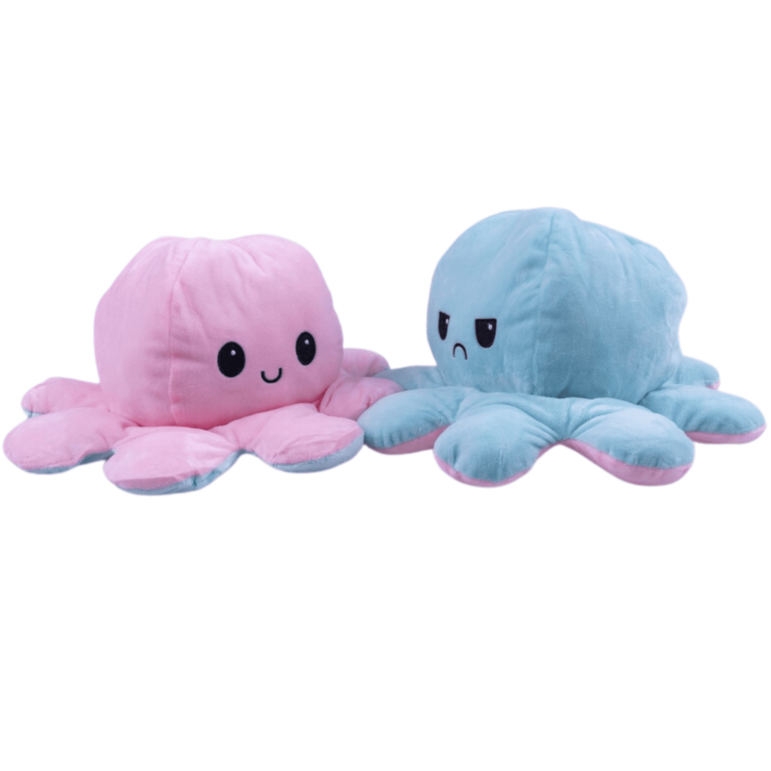 Octopus double-sided mascot 40 cm - light blue & pink