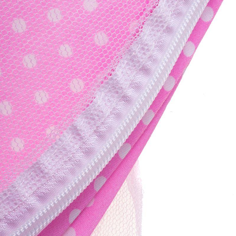 Folding travel cot with mosquito net- pink