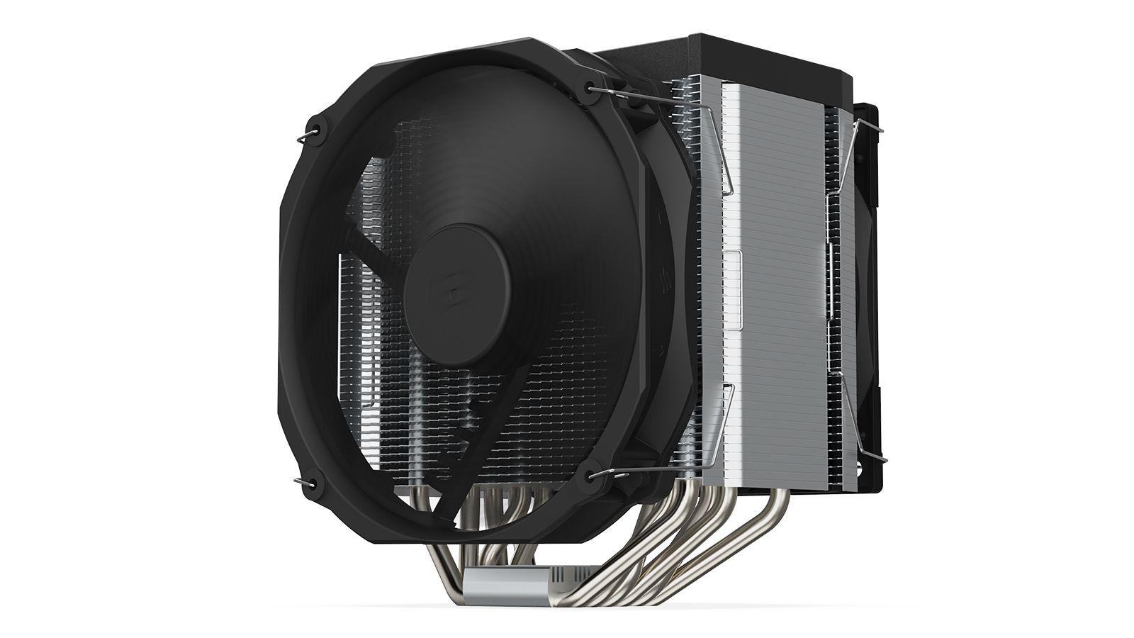 SILENTIUMPC FORTIS 5 DUAL FAN SPC307 CPU cooling PC Fan Radiator 14/12 cm Black