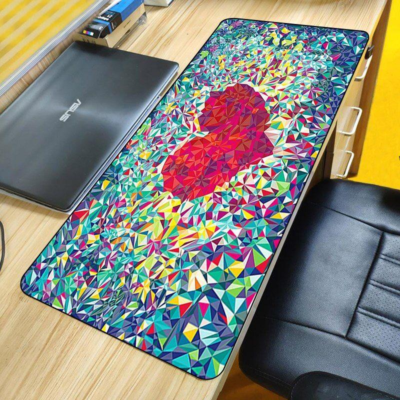 Gaming mouse and keyboard pad for players size 50x100cm - heart