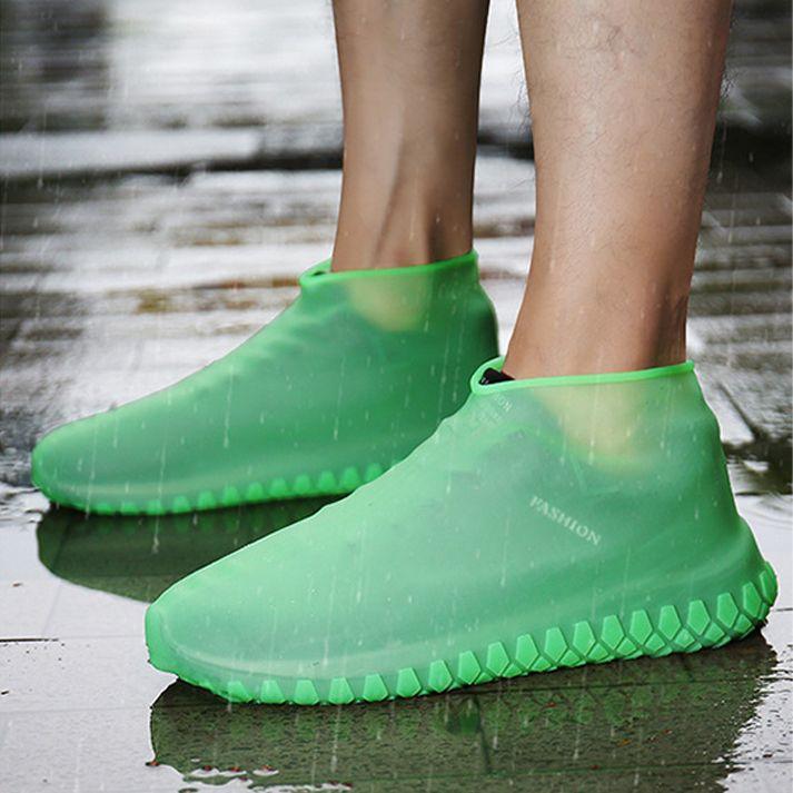 Gumowe wodoodporne ochraniacze na buty rozmiar "35-39" - zielone