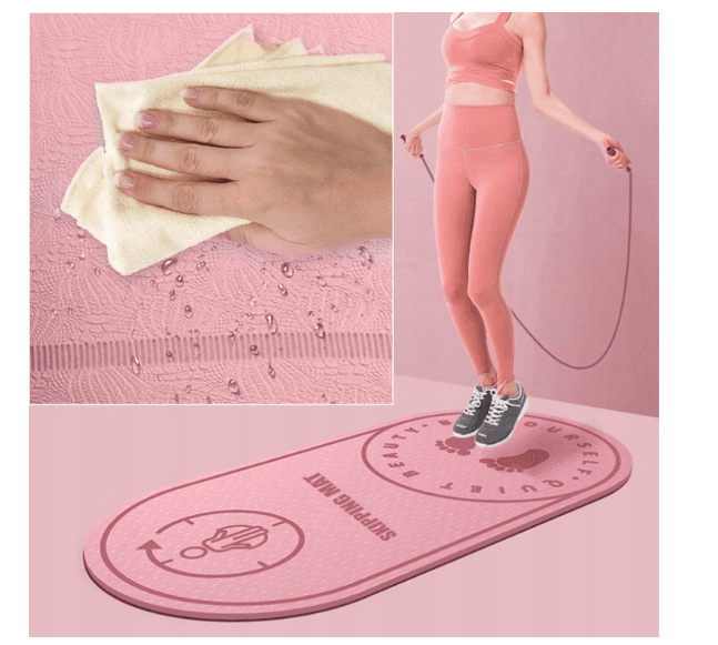 Non-slip mat for jumping rope - pink