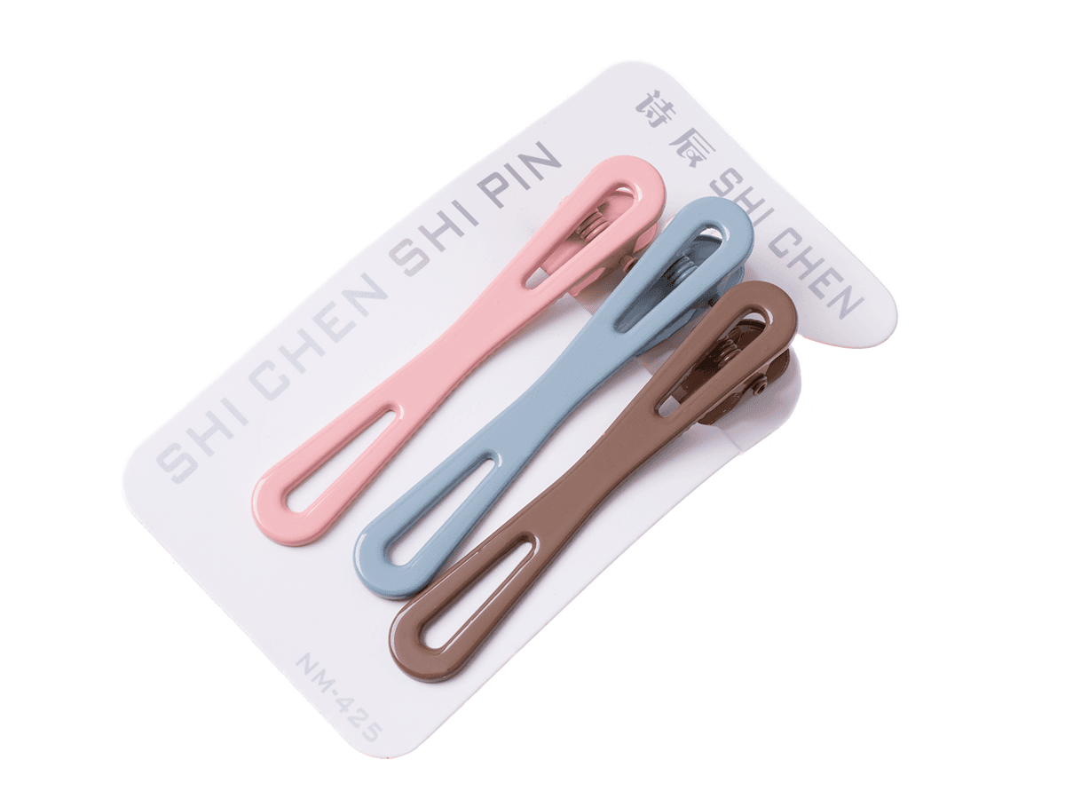 A set of 3 pieces hairpins "infinity" - pink brown grey