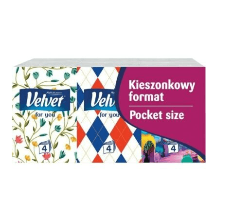 Handkerchiefs Velvet 8x7 pcs pocket format MINIS for kids