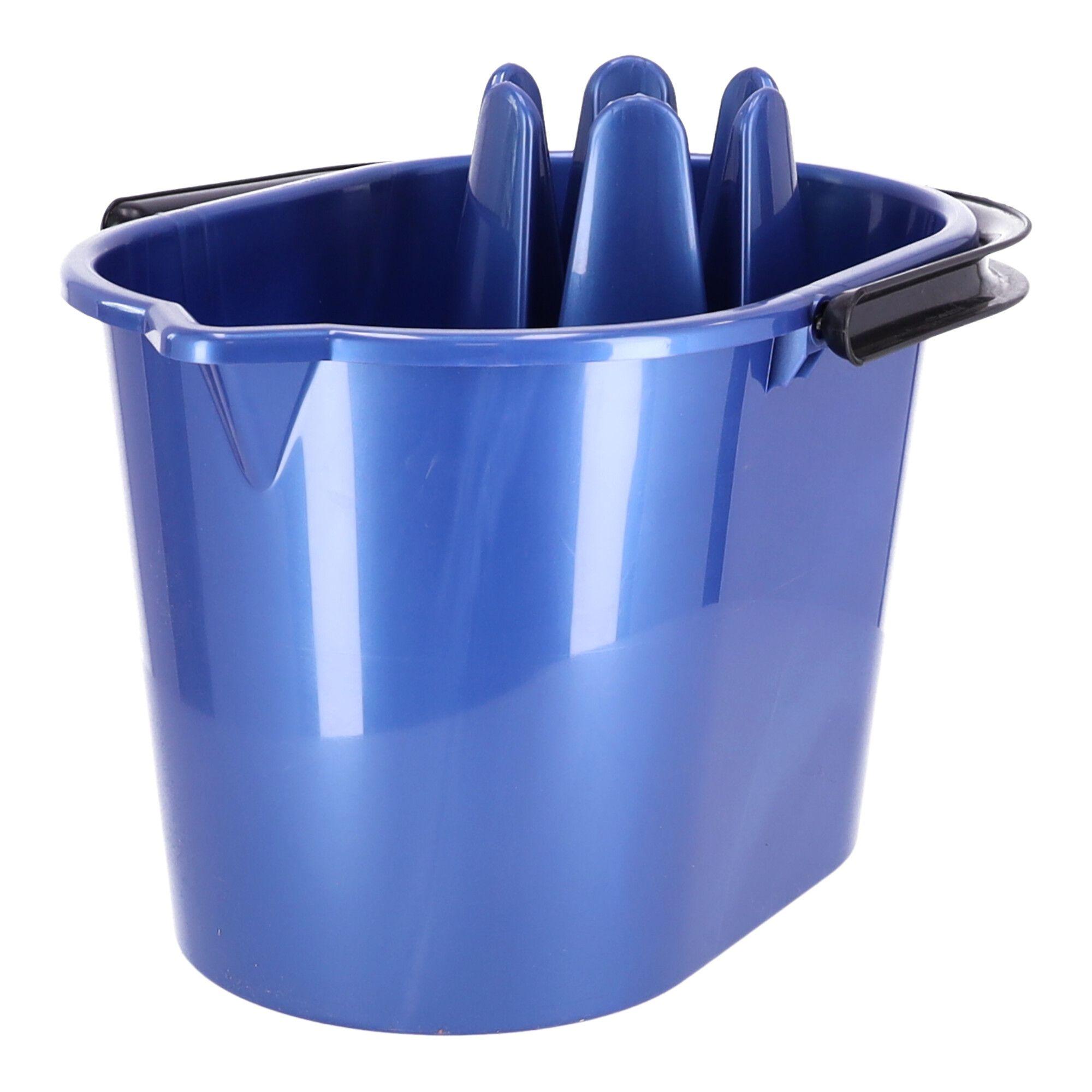 Mop bucket with squeezer, POLISH PRODUCT - navy blue