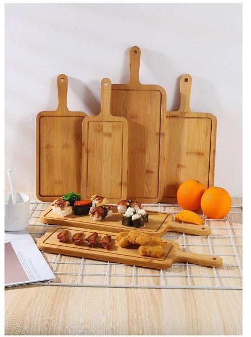 Wooden pizza board - rectangular, large