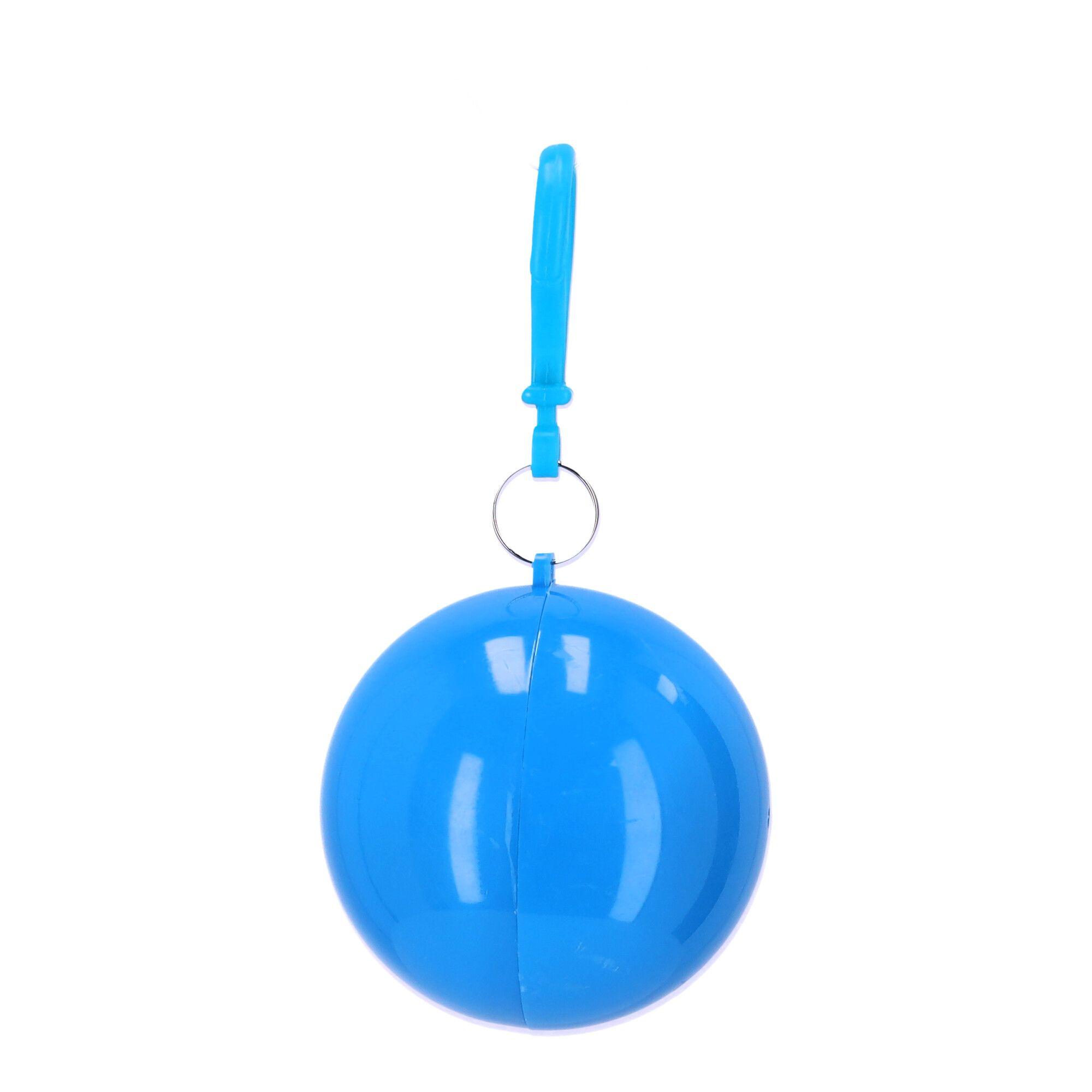 Cloak, rain cape in a ball with carabiner - light blue