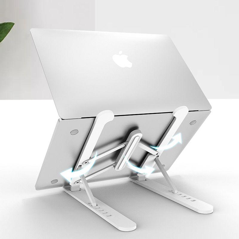 Folding laptop stand - white