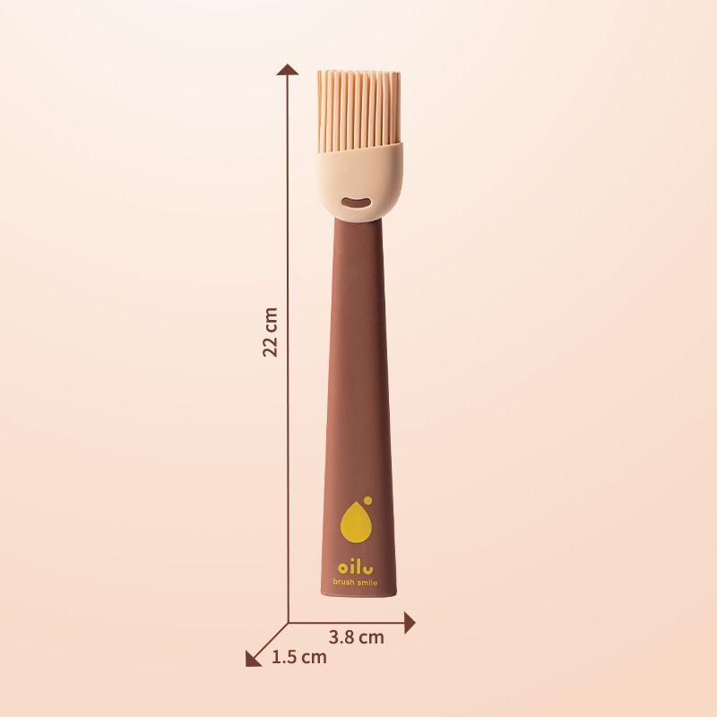Silicone brush for cakes, meats - brown