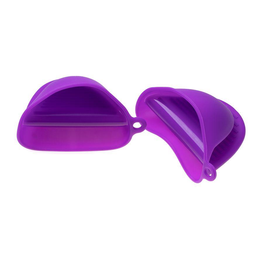 Silicone kitchen gloves / clamp / gripper (2 pieces) - purple