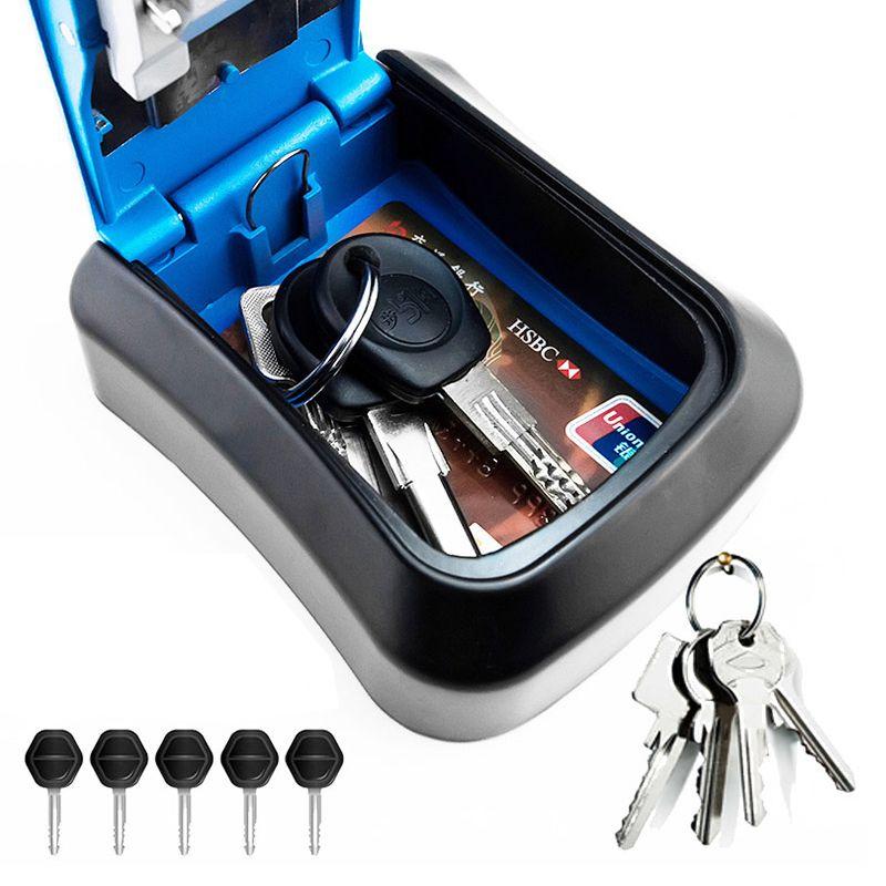 Lockable key box - blue