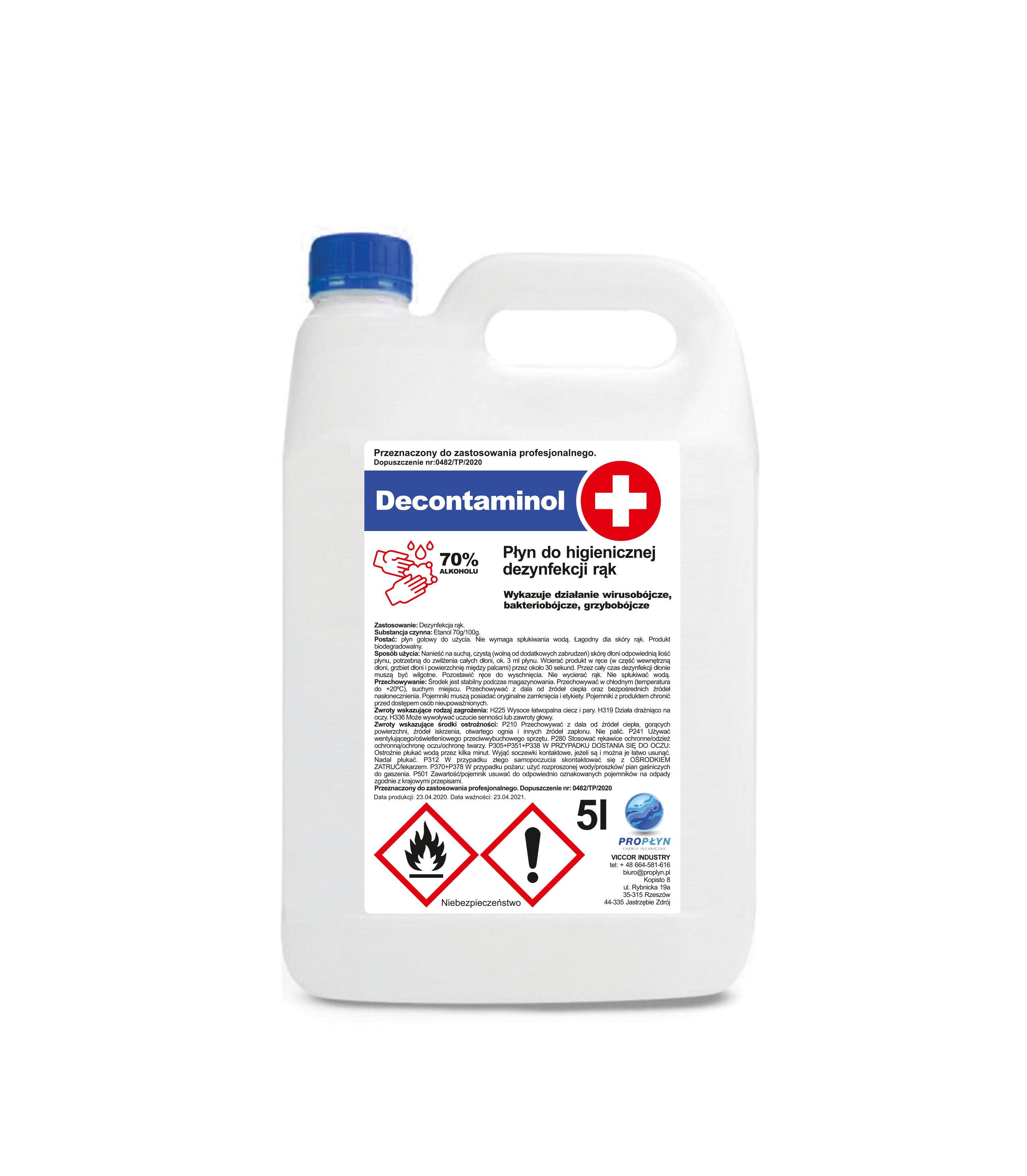 Liquid for hygienic hand disinfection 5L
