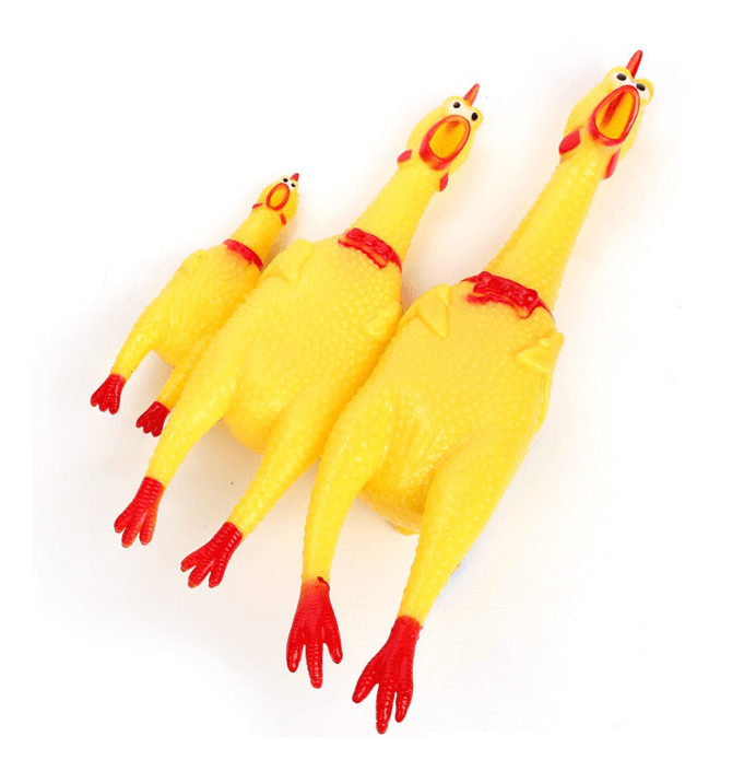Squeaky dog toy - chicken, 35 cm