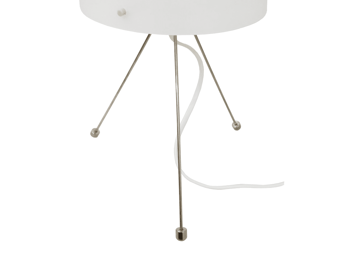 Table, desk, night lamp. White, milky, modern pattern.