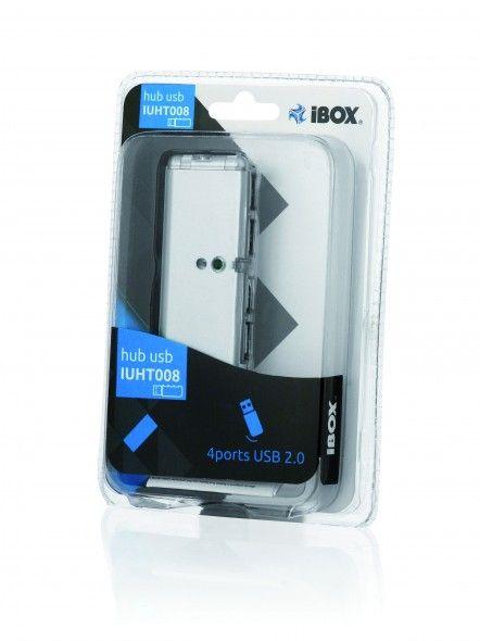 iBox IUHT008C interface hub USB 2.0 480 Mbit/s Black