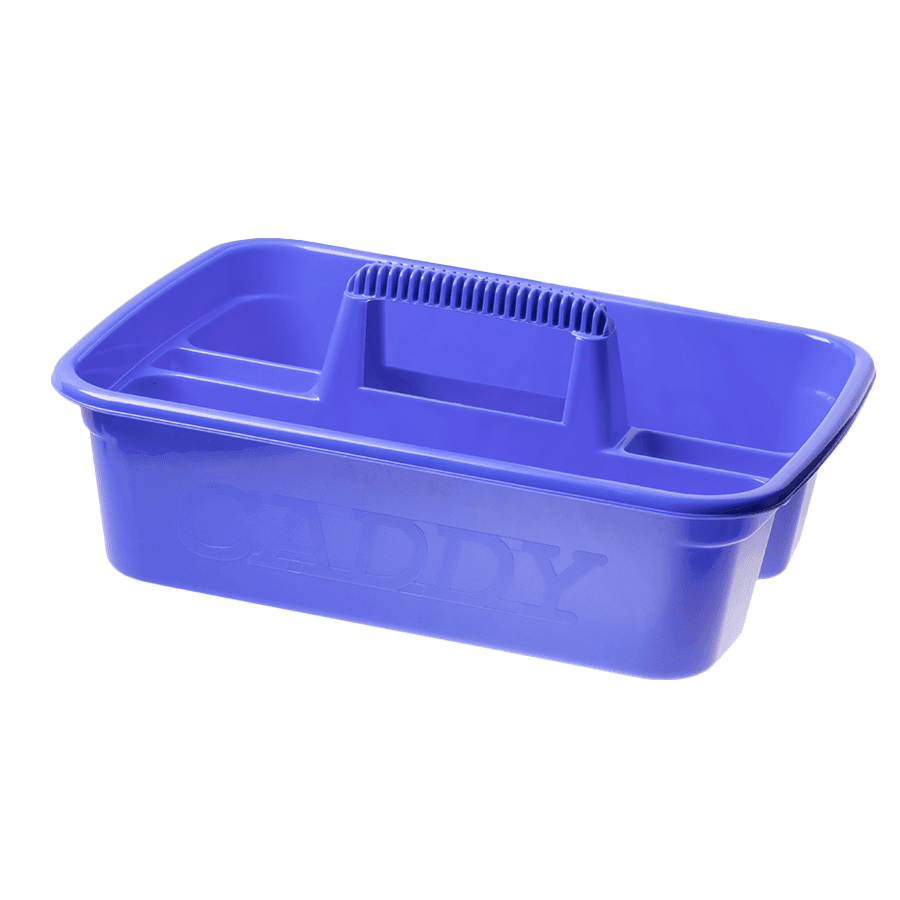 Basket container with a handle for cleaning chemicals - blue