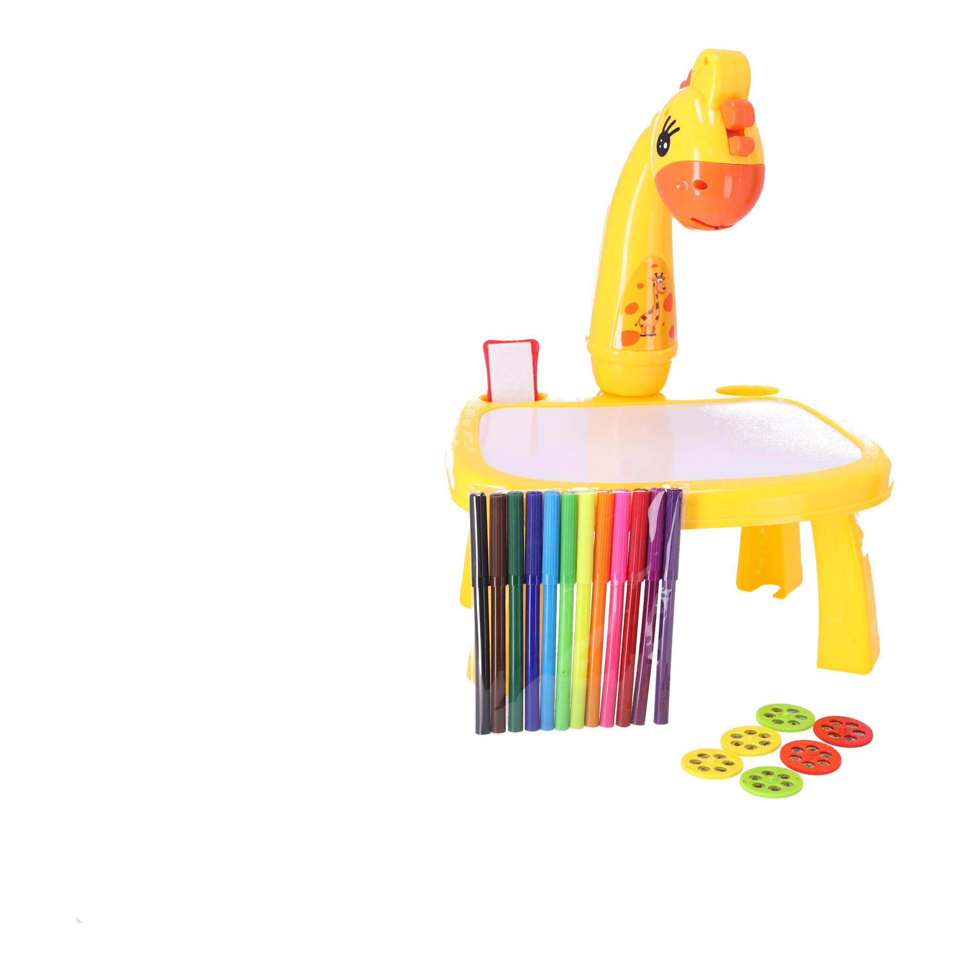 Multifunctional projector / projector for learning to draw - yellow giraffe