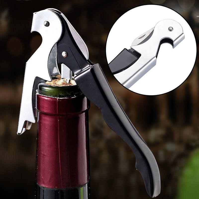Wine opener / corkscrew - red