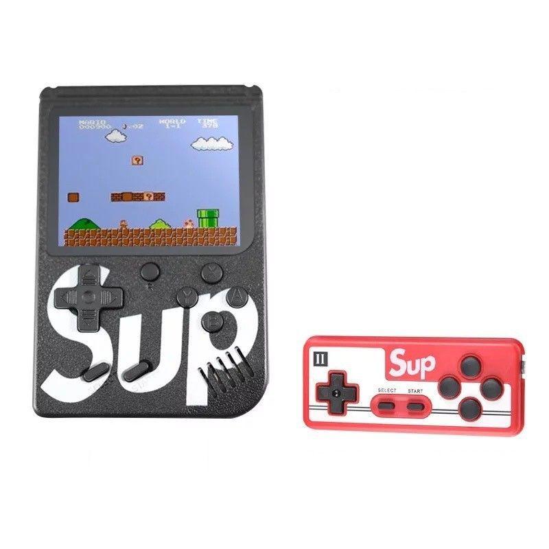 Mini handheld console SUP 400 games - black (for dwo players)