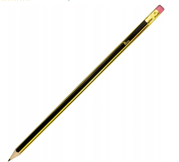 Pencil with eraser hardness B