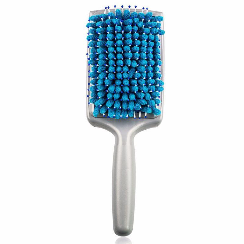 Szczotka do włosów z włosiem z mikrowłókna - niebieska