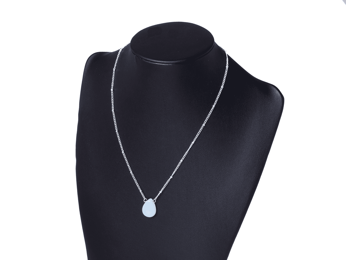 Crystal necklace - silver