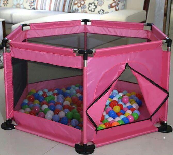 Baby playpen / dry ball pool - pink