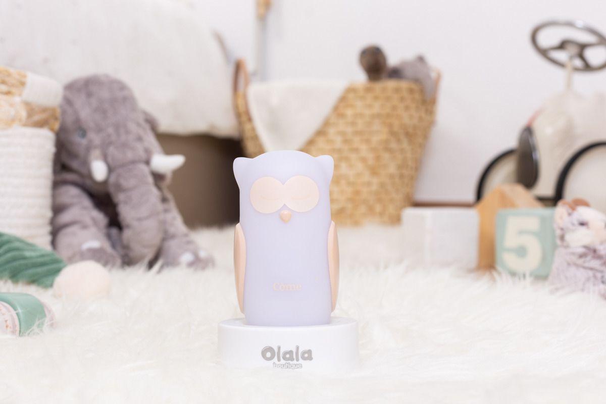 LED bedside lamp Olala - Owl Come, white