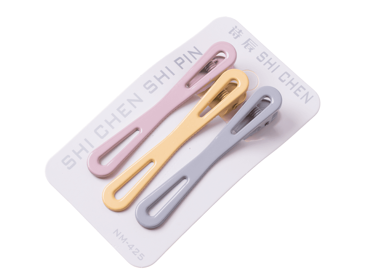 A set of 3 pieces hairpins "infinity" - pink yellow grey
