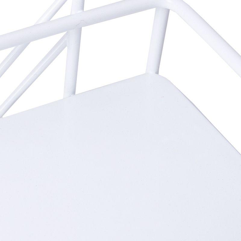 Metalowa, dwupoziomowa półka na kosmetyki styl LOFT – biały