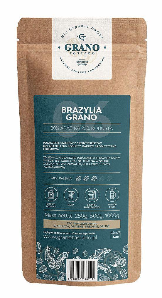 Grano Tostado Brazylia Grano Coffee, medium ground 1 kg