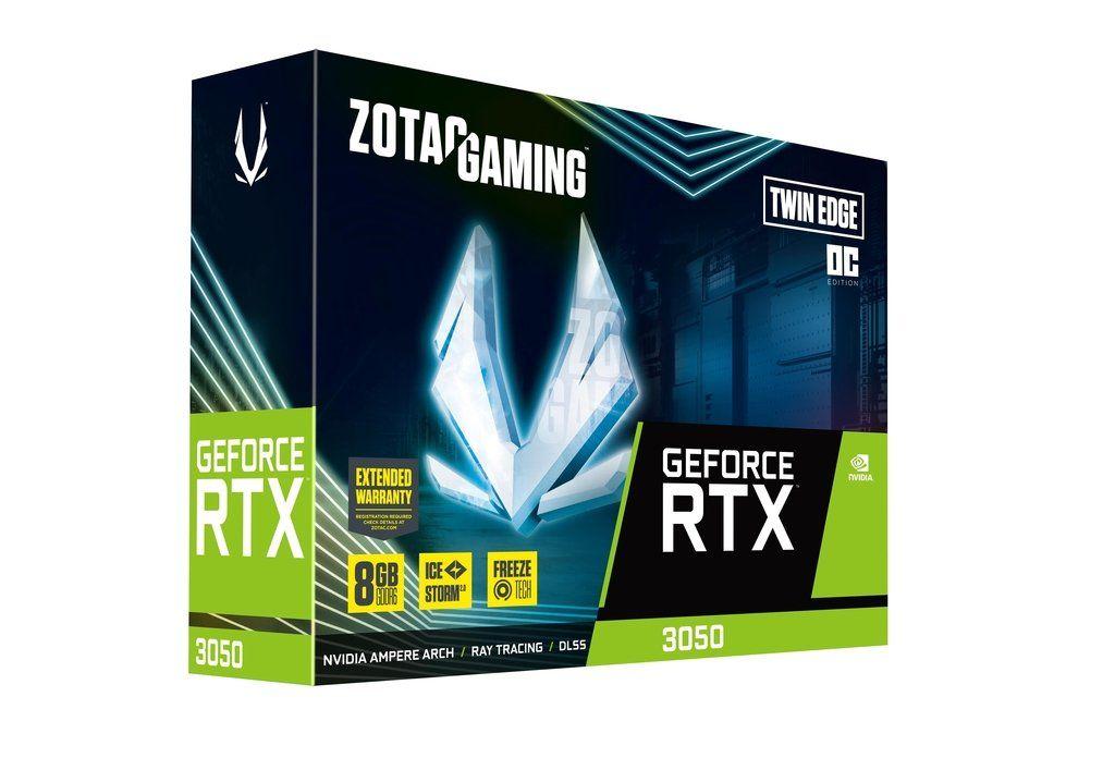 Zotac Gaming ZT-A30500H-10M graphics card NVIDIA GeForce RTX 3050 Twin Edge OC 8 GB LHR