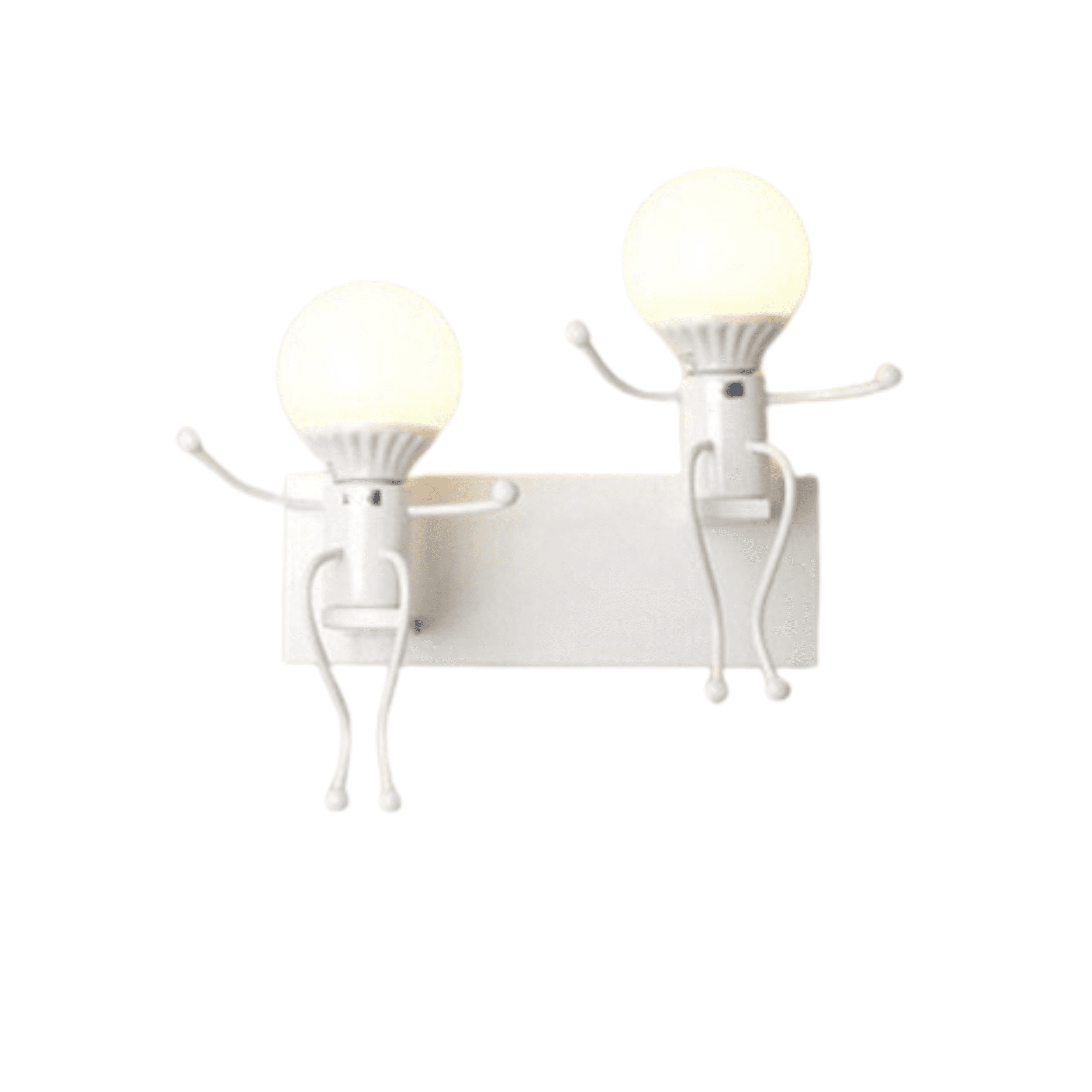 Lampa ścienna podwójna / Kinkiet Loft podwójny - biała, typ VII