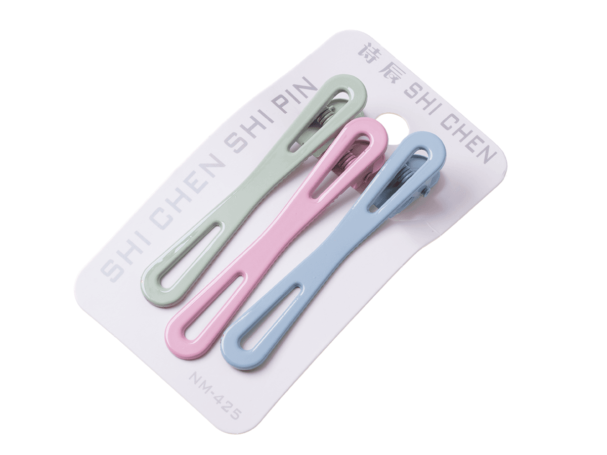 A set of 3 pieces hairpins "infinity" - green pink blue