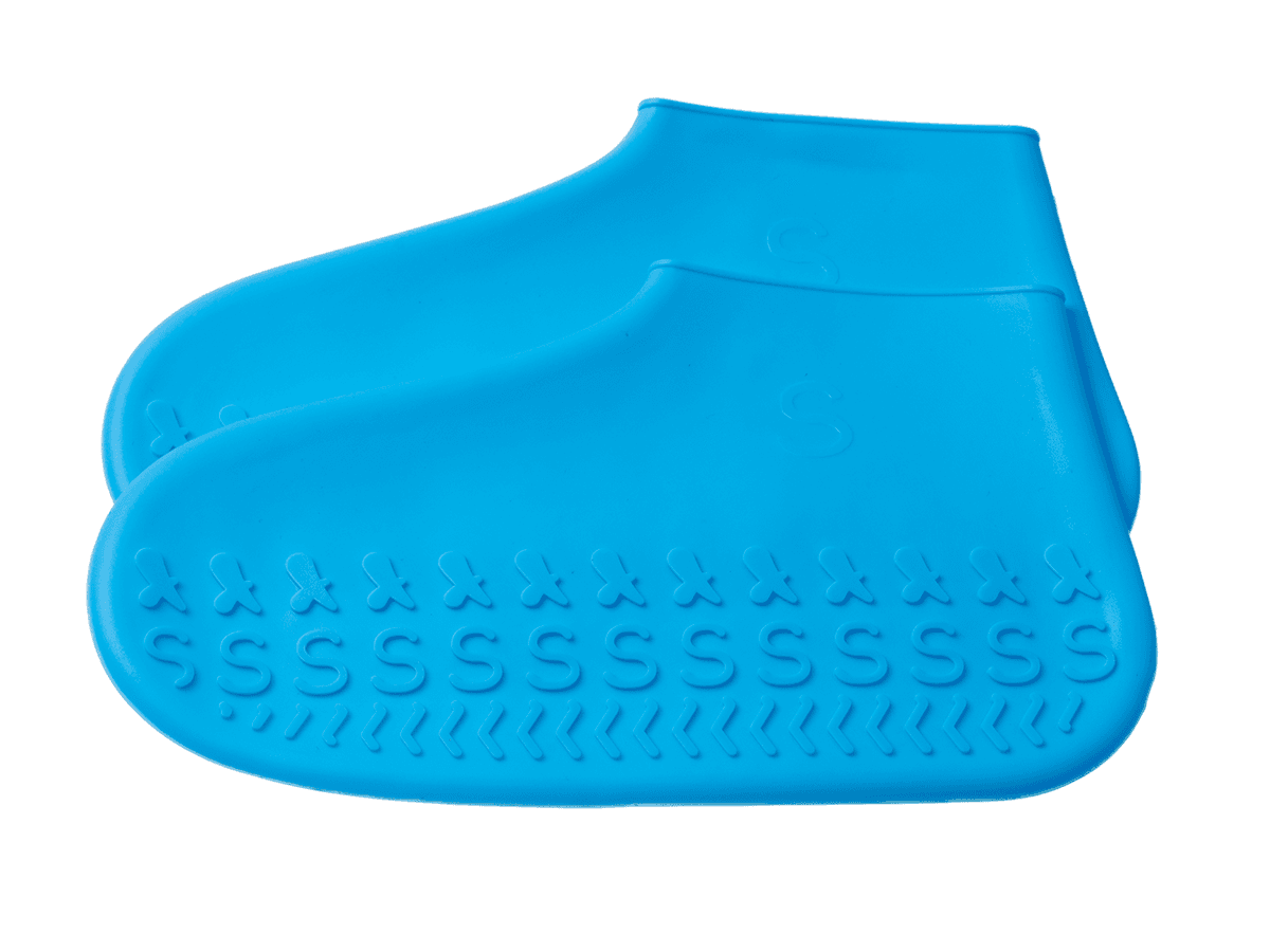Gumowe wodoodporne ochraniacze na buty rozmiar "26-34" - niebieskie