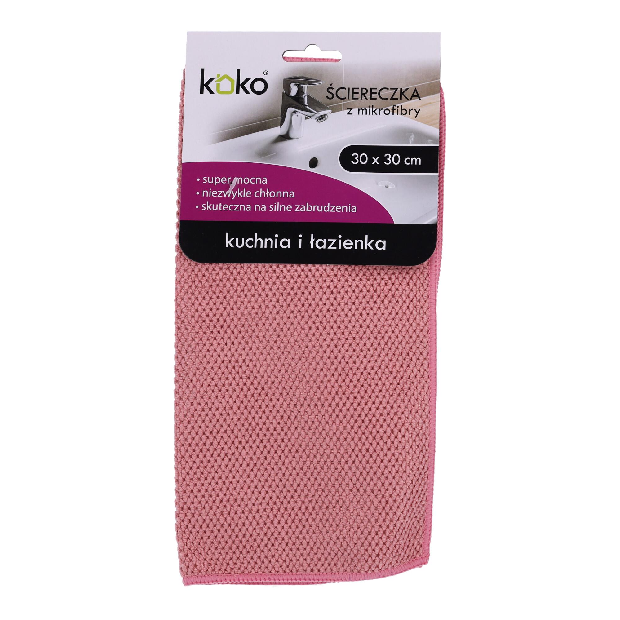 Microfiber cloth for kitchen and bathroom KOKO, size 30x30 cm
