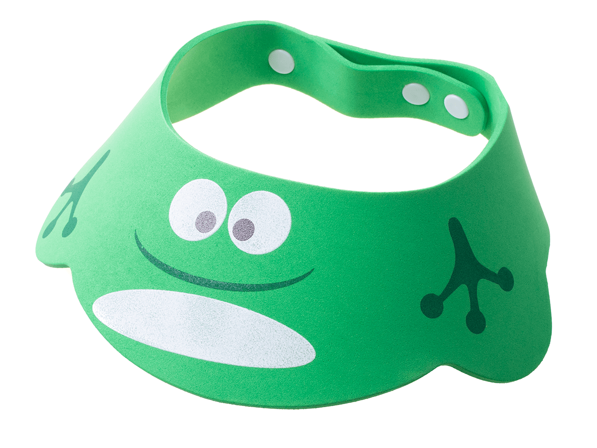 Daszek do mycia głowy dla dzieci/ Rondo kąpielowe - zielony "żabka"