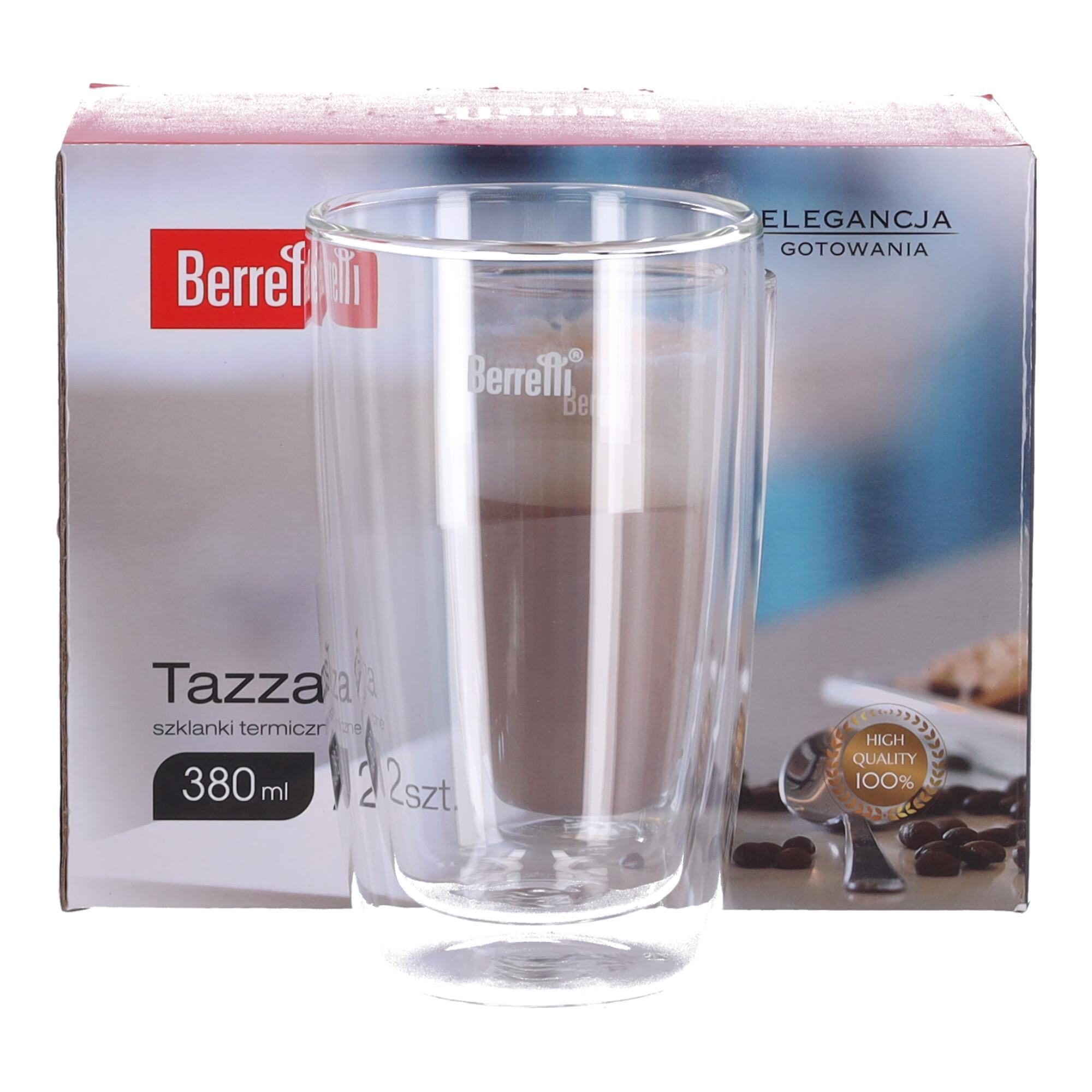 Zestaw 2 szt. szklanek termicznych z uchem Tazza BERRETTI, 380 ml