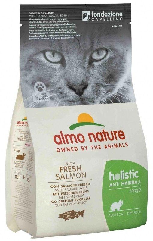ALMO NATURE Adult Anti-hairball with salmon - Dry Cat Food - 400 g