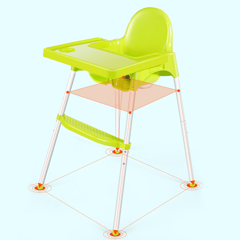 Krzesełko do karmienia, regulowane- zielone