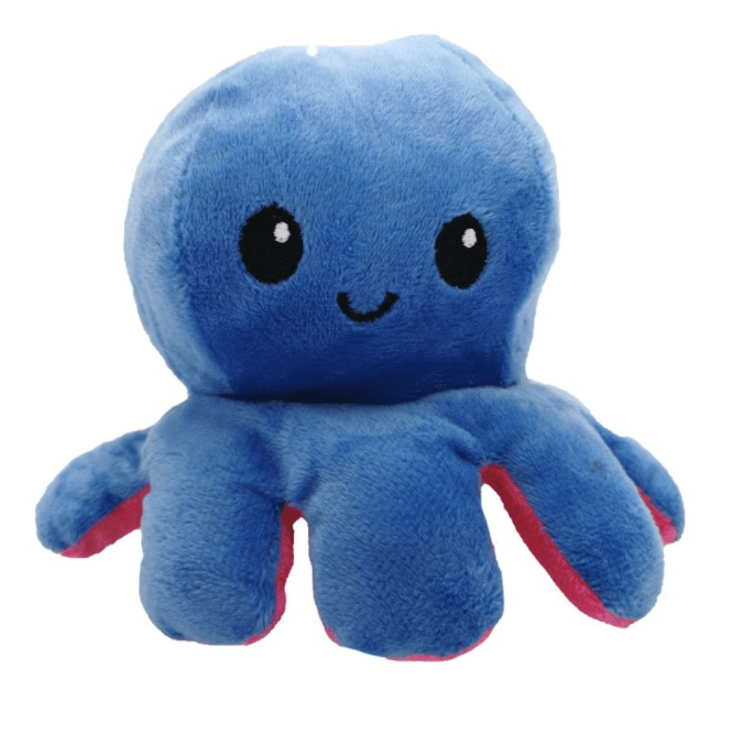 Octopus double-sided mascot 20 cm - dark blue & dark pink